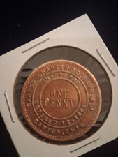 1861 CANTON OHIO CHAPTER 84-RAM MASONIC PENNY picture