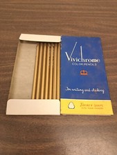 Vintage Lot of 7 Vivichrome Richard Best Red Pencils Unused Tryrex Shape w Box picture