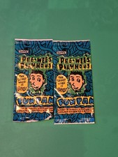 2-Pcs VTG 1988 Topps Pee-wee’s Playhouse Fun Pack Sealed Wax Pack Pee Wee Herman picture