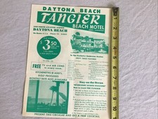 1950 Daytona Beach Florida Tangier Motel Hotel Ad World Most Famous Beach FLA . picture