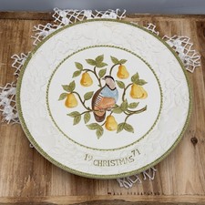 Metlox Vernonware 1971 Christmas Plate A Partridge in a Pear Tree 8.5
