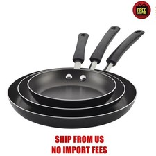 Farberware Easy Clean 3 Pcs Nonstick Frying Pans / Skillets, Dishwasher Safe, 8 picture