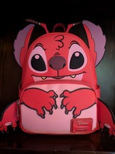 Loungefly Disney NWT, Leroy Stitch Mini Backpack, Red/Pink/Purple, Sold Out Rare picture