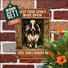 Rustic Open Gate Motto Plaque Country Farm Life Metal Tin Sign Decor 8x12 picture