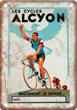 Vintage Alcyon Cycling Poster Reproduction Metal Sign B769 picture