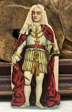 GEORGE II Victorian Die Cut King of England Scrap by Raphael Tuck & Sons L1 picture