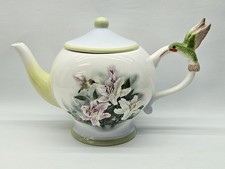 Vintage Imperial Graphics* Lena Liel Signed Hummingbirds and Lillies Teapot picture