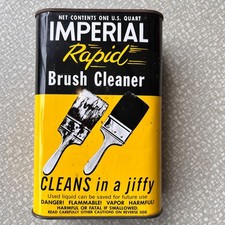 Vintage Imperial Rapid Brush Cleaner One Quart Empty Can picture