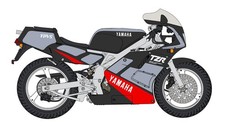 Hasegawa 1/12 Yamaha TZR250 Early Model 1989 V-Max Blue Star Silver picture