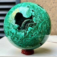 6.58 lb  Malachite Polished Sphere Natural Green Mineral Crystal Home Decor picture
