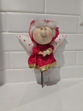 Old Wan with Pokadot Wings and A Gold Trimmed Red Dress Vintage Doll ornament picture