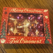 Box Of Mini Vintage Christmas In Original Box. Japan Unbreakable. picture