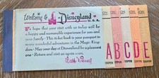 1962 vtg Disneyland Child ticket coupon book booklet original Walt Disney 1960's picture