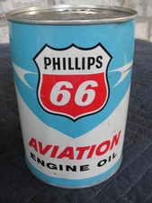 Vintage Phillips 66 Aviation Engine Empty Oil Can. picture