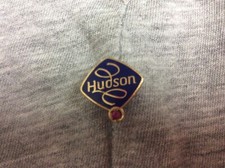 Vintage Hudson Enamel Lapel Pin w/Garnet picture