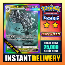 Mega Steelix EX - Pokemon TCG Pocket - Rainbow Art Card - Fast Trade - English ✅ picture