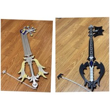 Kingdom of Hearts Oathkeeper+Oblivion KeyBlade Foam Replica Cosplay 36”set Of 2 picture