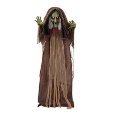 43 1/4 x 57 Light-Up Standing Hunchback Witch Halloween Decoration picture