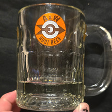 Vintage A&W Root Beer Heavy Glass Mug picture