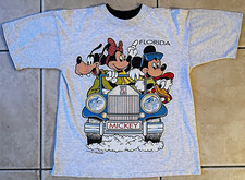 Vtg 80s RARE Walt Disney World Florida Mickey Mouse Donald Goofy T Shirt Ringer picture