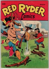 RED RYDER COMICS # 44 (DELL) (1947) FRED HARMAN - LITTLE BEAVER - PO-KO -THUNDER picture