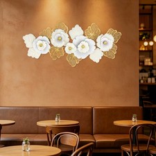 3D Flower Leaves Wall Decor,Wall Hanging Sculpture,Extra Large Metal Wall Decor picture