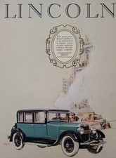 Vintage 1926 Magazine Print Ad - 1926 LINCOLN SEDAN by LeBARON - Full Page Ad picture
