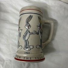 Vintage 1994 Bugs Bunny Through The Years Beer Stein Mug Ceramarte Warner Bros picture