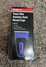 NEW Snap-On POWER BLUE 22oz Stainless Steel Reveal Cups Color Changing 6 Pack picture