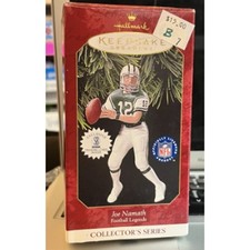 1997 Hallmark Keepsake Joe Namath Football Legends #3 Jets Ornament Box picture