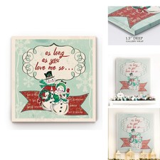 Renditions Gallery Christmas Holiday Canvas Wall Art 40x40 Ready to Hang Retro picture