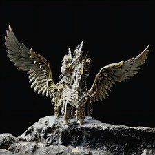 Winged Heroic Steed Aegis Armor White Bronze Brass Collectible for Him picture