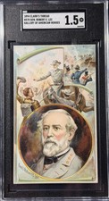 1894 General Robert E Lee H570 Clark’s Thread Gallery of American Heroes SGC 1.5 picture