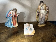 Anri Bernardi  3 piece nativity scene holy family picture