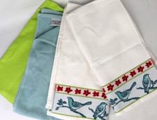 4 Vintage Turkish Towels Mills, Birds/Flowers, Kitchen/Tea Towels Made in Turkey picture