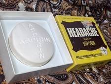 Vintage Giant Aspirin Soap Tablet 5oz 140g Collectible picture