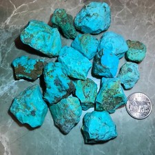 SLEEPING BEAUTY TURQUOISE NUGGETS ROUGH - 1/2 POUND LOTS - VERY HIGH QUALITY picture