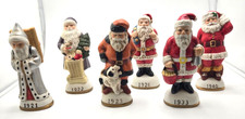 Vintage Lenox Memories of Santa 1994 Porcelain Figurines Set of 6 1921-1940 picture