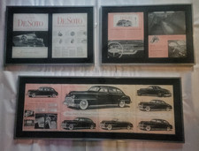 1949 DeSoto Original Sales Brochure Custom Framed 3-Piece Set Mopar Chrysler picture