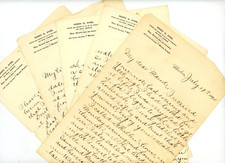 1894 Henry G Hyde Real Estate Handwritten Letterheads 6 pgs Boston Massachusetts picture