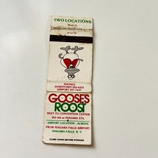 Gooses Roost Two Locations Niagara Falls NY Vintage Matchbook Cover TMB95-6 picture