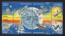 U.S. SPACE ACHIEVEMENTS 1970's-80's NASA - SPACE SHUTTLE - SET OF 8 U.S. STAMPS picture