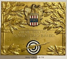 FIAT GRAN PREMIO TROFEO ITALO BALBO A.XVIII 1940 PLACCHETTA TIRO A SEGNO OND picture