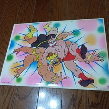 Kinnikuman Showa Retro Large Poster Kinnikuman vs Ashuraman Artwork Item picture