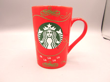 Starbucks Christmas Red Fa La La La Green Siren Logo Coffee Tea Mug 11 oz  (705) picture