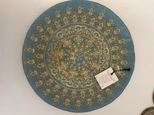 Turquoise & Gold Mandala Baroque Like Design Decorative 11” Plate Akcan picture