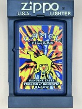 Vintage 1999 Camel Psychedelic Dust Storm Zippo Lighter New RJR Exclusive B43 picture