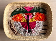Vintage Guatemala Woven Sewing or Trinket Basket – 40+ Years Old picture