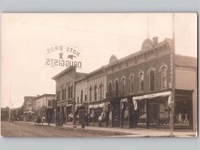 c1910 Main Street Koto Bros Druggists Drug Forest City Iowa IA RPPC Real Photo picture
