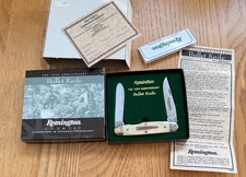 VINTAGE 15th ANN REMINGTON R4468  STERLING SILVER BULLET KNIFE NEVER USED IN BOX picture